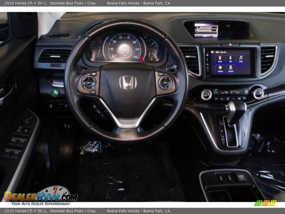 2016 Honda CR-V EX-L Obsidian Blue Pearl / Gray Photo #5