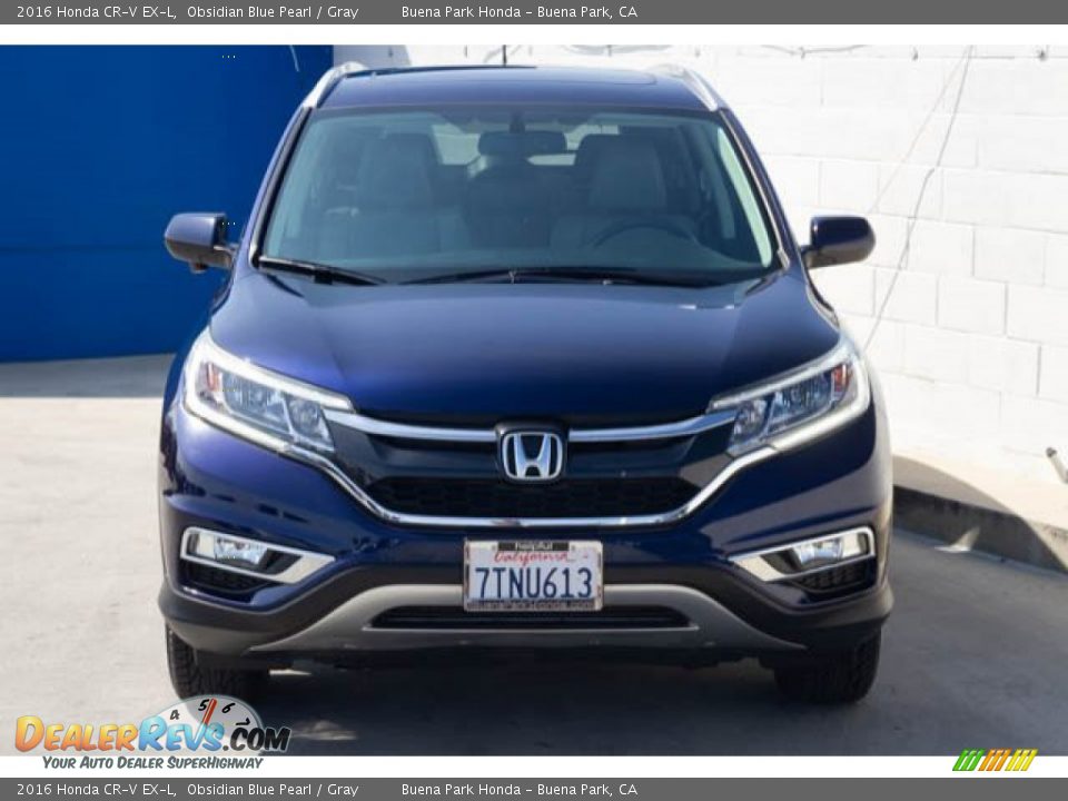2016 Honda CR-V EX-L Obsidian Blue Pearl / Gray Photo #7