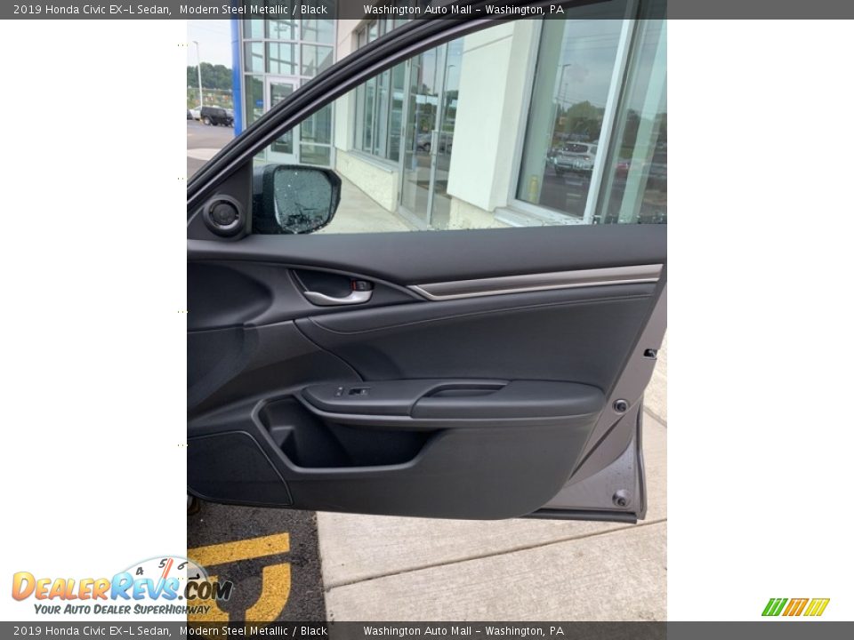 2019 Honda Civic EX-L Sedan Modern Steel Metallic / Black Photo #25