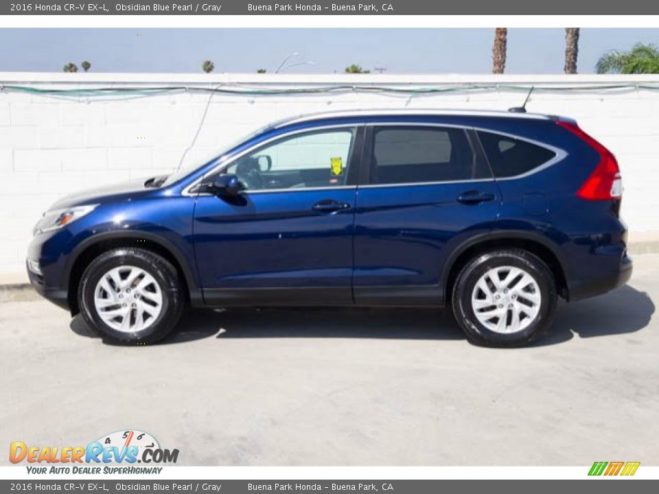 2016 Honda CR-V EX-L Obsidian Blue Pearl / Gray Photo #8