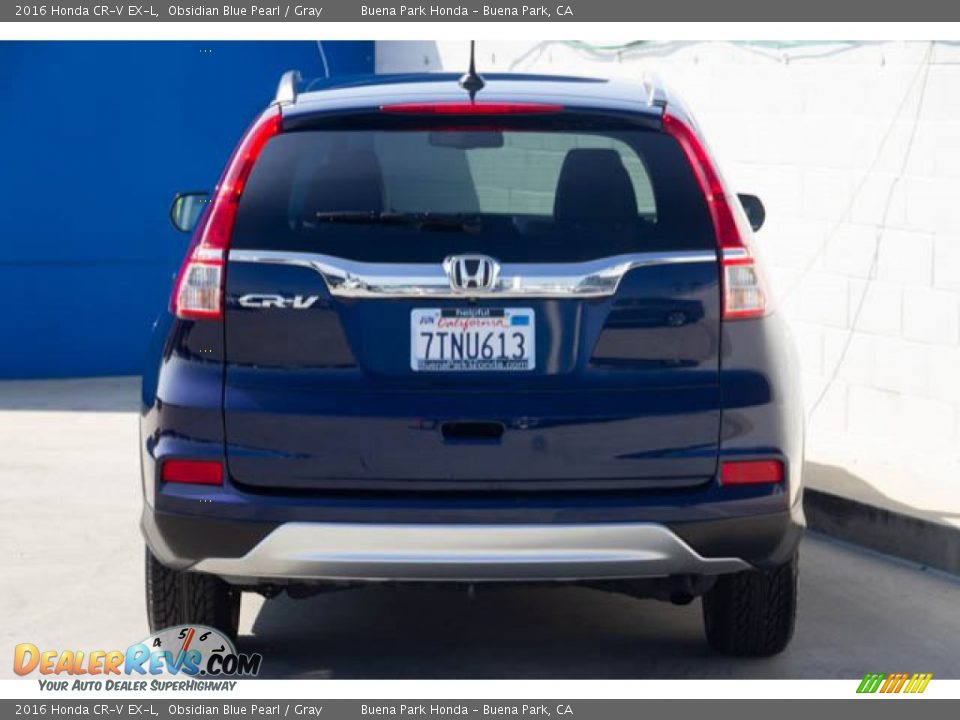 2016 Honda CR-V EX-L Obsidian Blue Pearl / Gray Photo #9