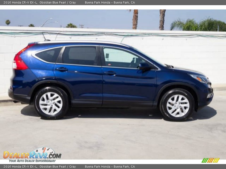 2016 Honda CR-V EX-L Obsidian Blue Pearl / Gray Photo #10