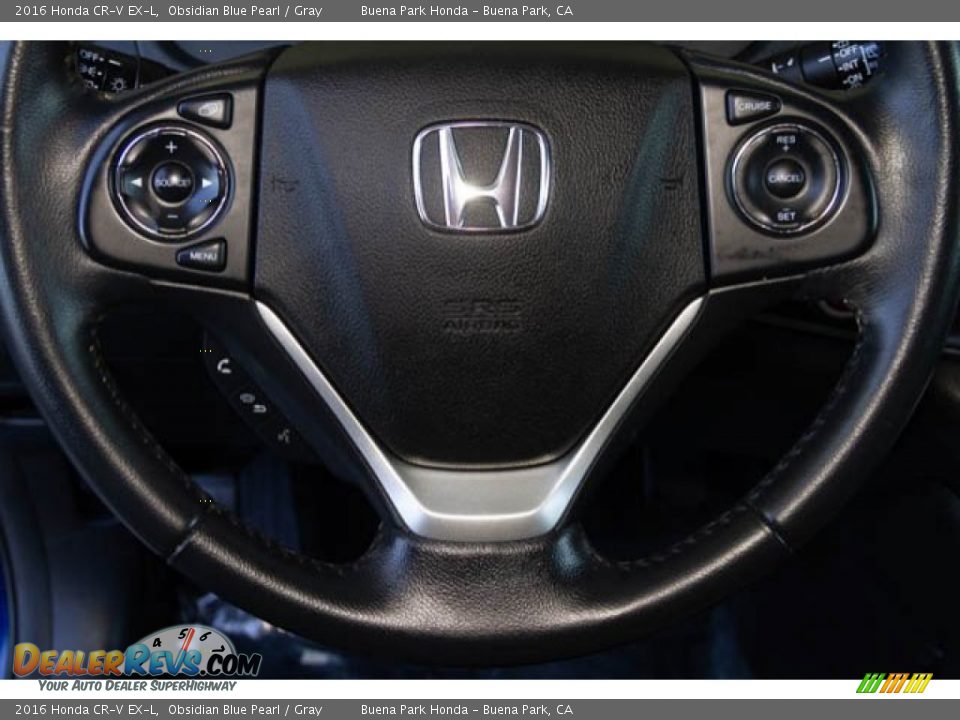 2016 Honda CR-V EX-L Obsidian Blue Pearl / Gray Photo #11