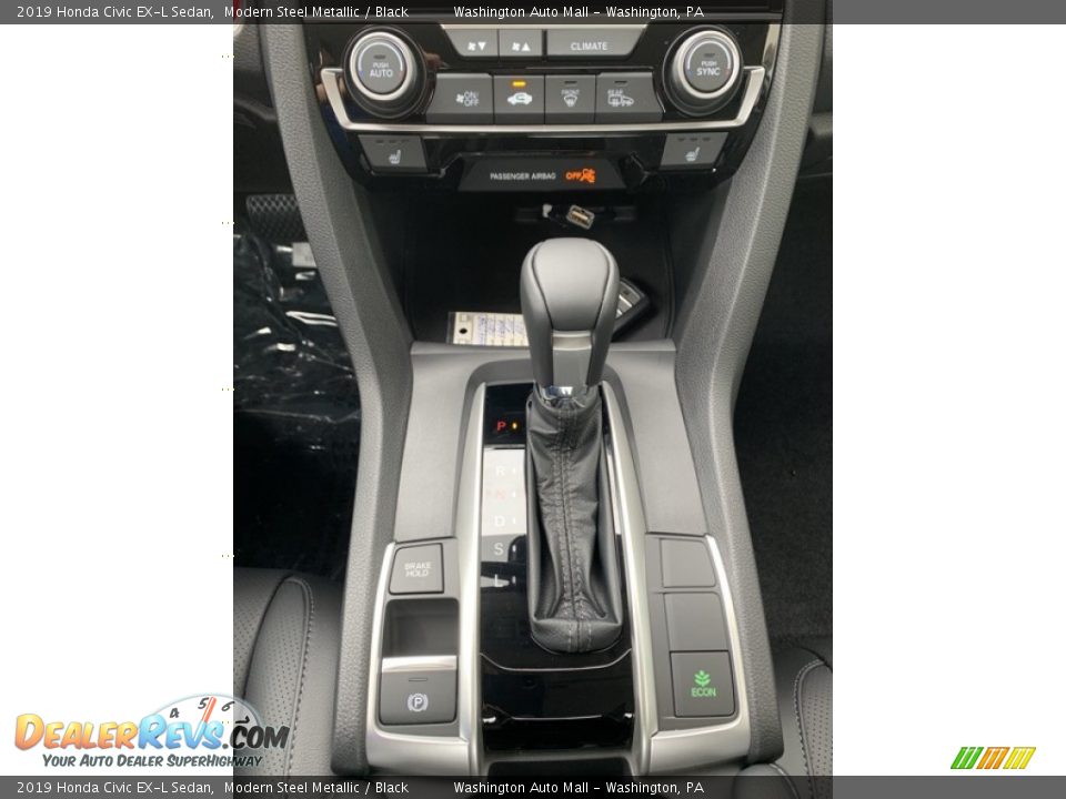 2019 Honda Civic EX-L Sedan Modern Steel Metallic / Black Photo #33