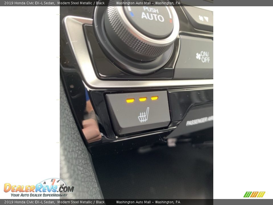 2019 Honda Civic EX-L Sedan Modern Steel Metallic / Black Photo #35