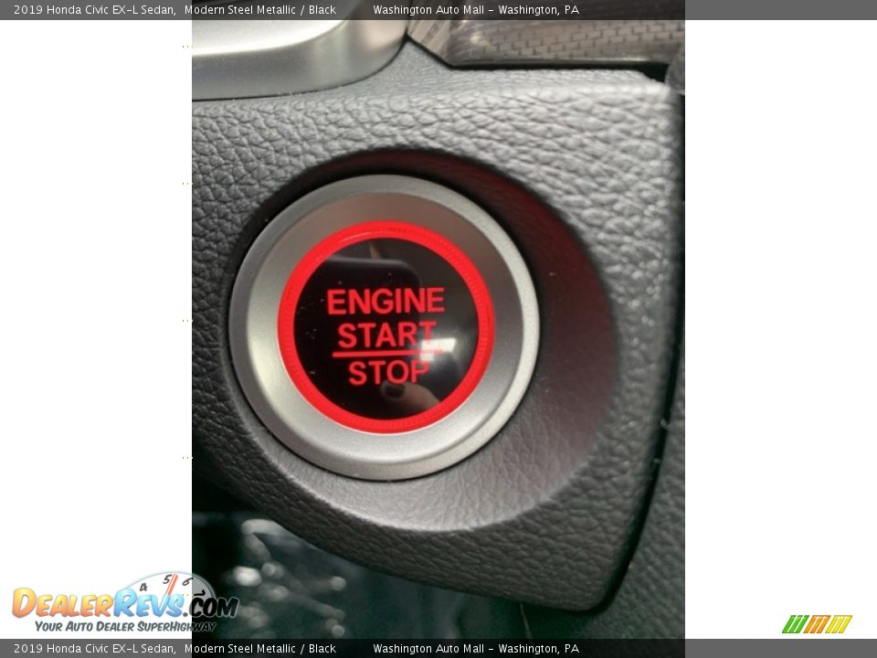 2019 Honda Civic EX-L Sedan Modern Steel Metallic / Black Photo #36