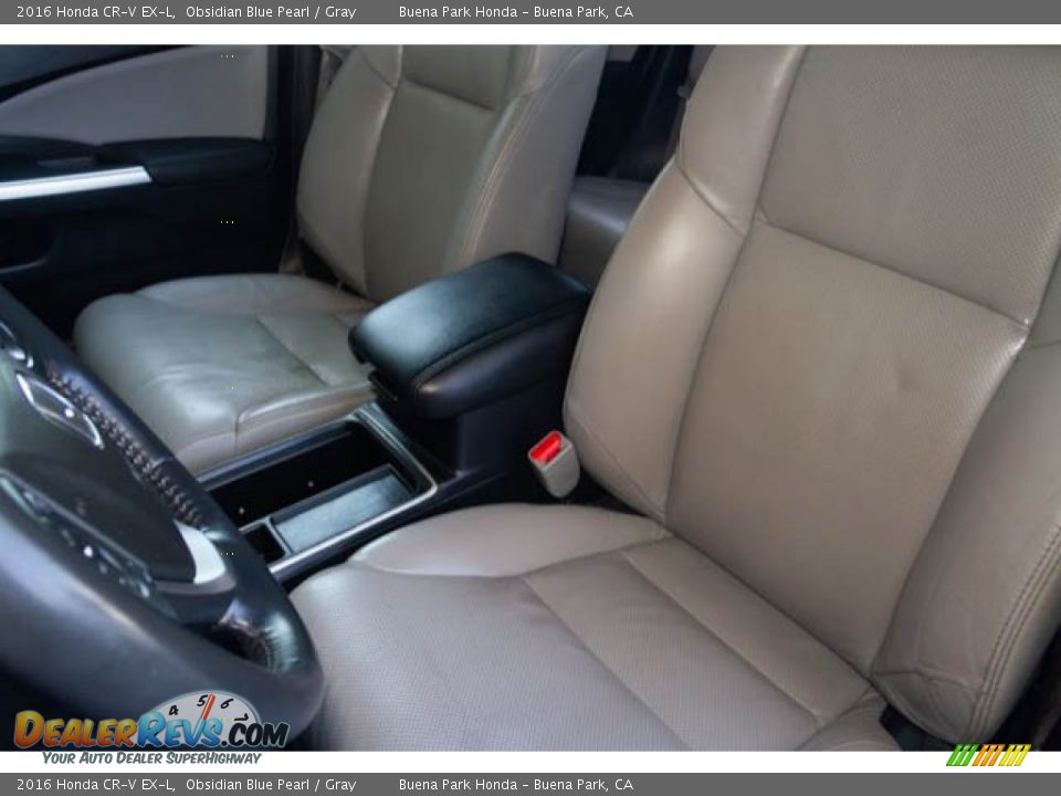 2016 Honda CR-V EX-L Obsidian Blue Pearl / Gray Photo #14
