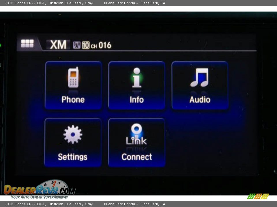 2016 Honda CR-V EX-L Obsidian Blue Pearl / Gray Photo #23