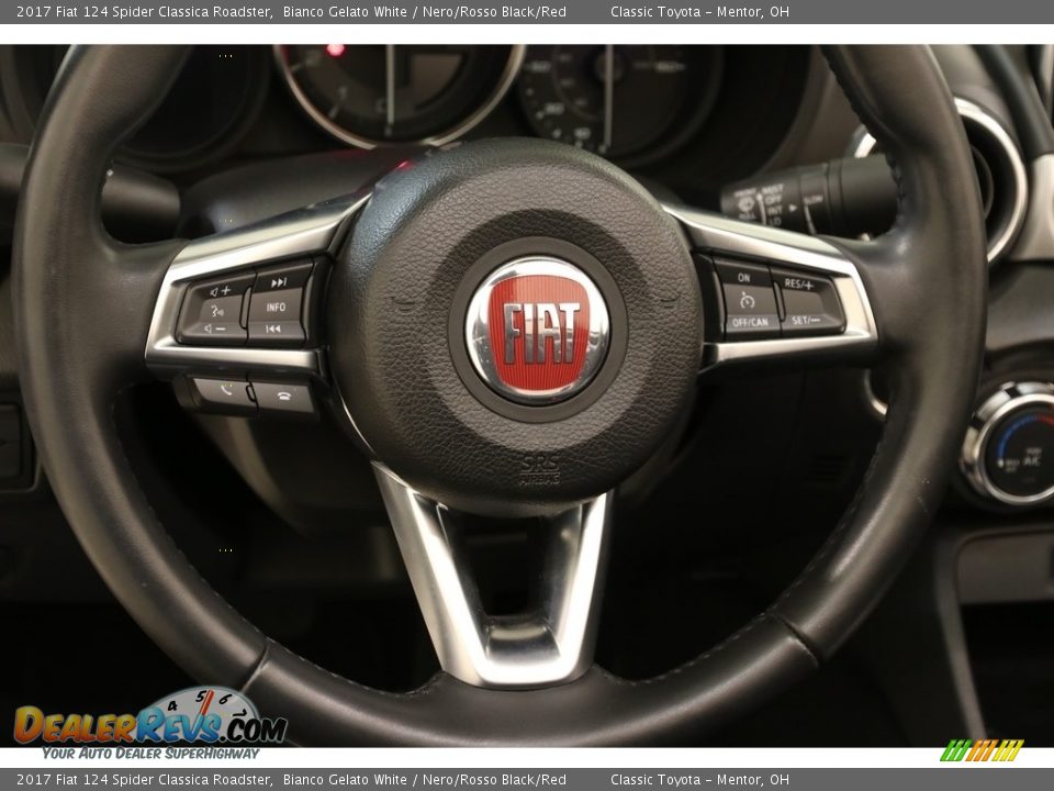 2017 Fiat 124 Spider Classica Roadster Bianco Gelato White / Nero/Rosso Black/Red Photo #8