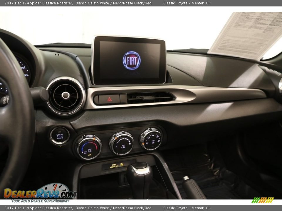 2017 Fiat 124 Spider Classica Roadster Bianco Gelato White / Nero/Rosso Black/Red Photo #10