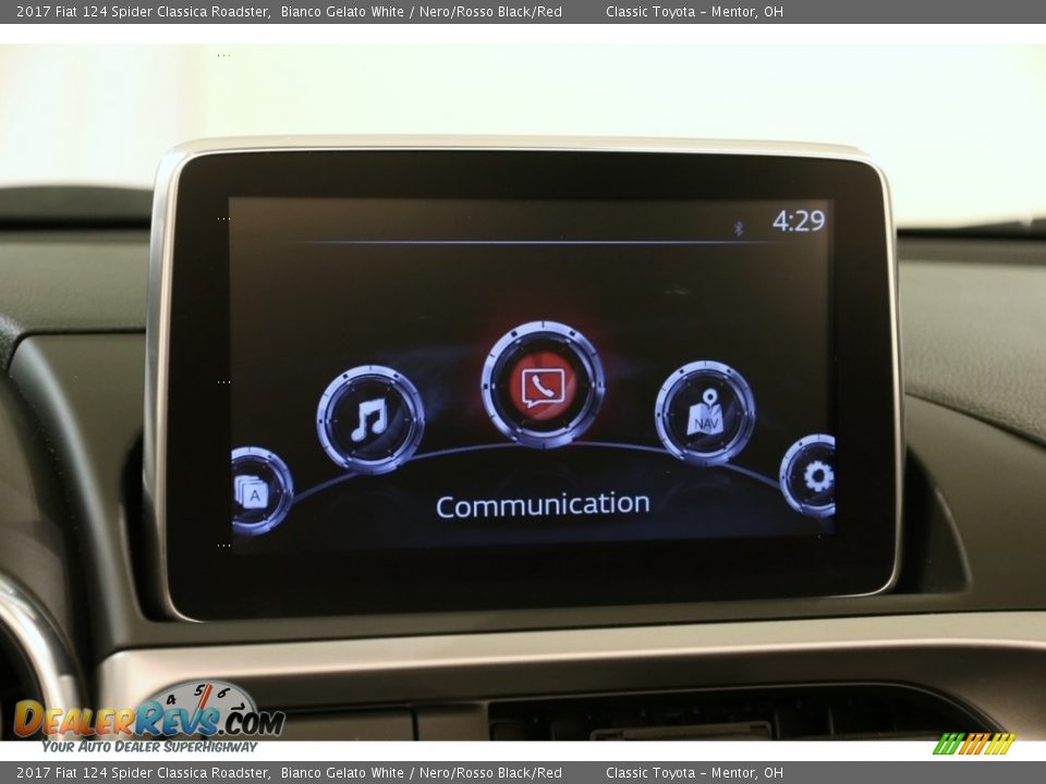 2017 Fiat 124 Spider Classica Roadster Bianco Gelato White / Nero/Rosso Black/Red Photo #11