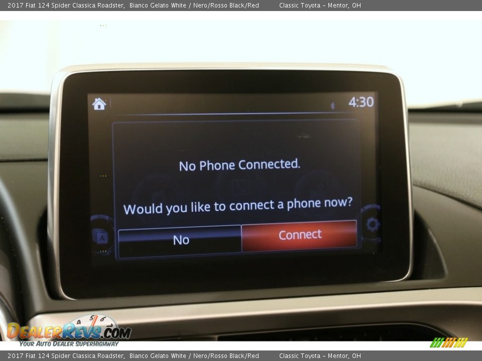 2017 Fiat 124 Spider Classica Roadster Bianco Gelato White / Nero/Rosso Black/Red Photo #12