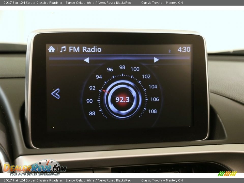 2017 Fiat 124 Spider Classica Roadster Bianco Gelato White / Nero/Rosso Black/Red Photo #13
