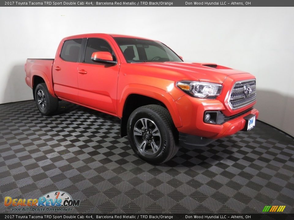 2017 Toyota Tacoma TRD Sport Double Cab 4x4 Barcelona Red Metallic / TRD Black/Orange Photo #2