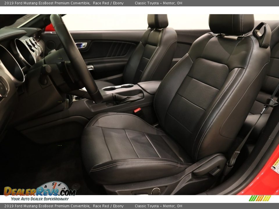 Front Seat of 2019 Ford Mustang EcoBoost Premium Convertible Photo #6