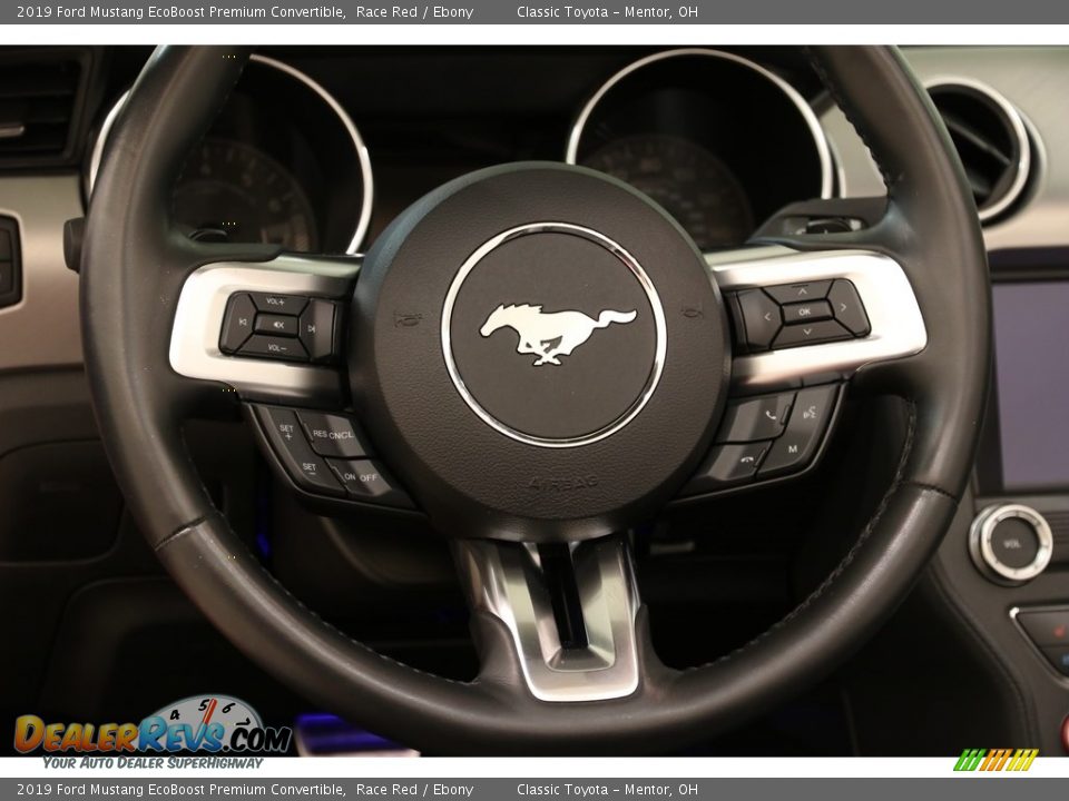 2019 Ford Mustang EcoBoost Premium Convertible Steering Wheel Photo #8