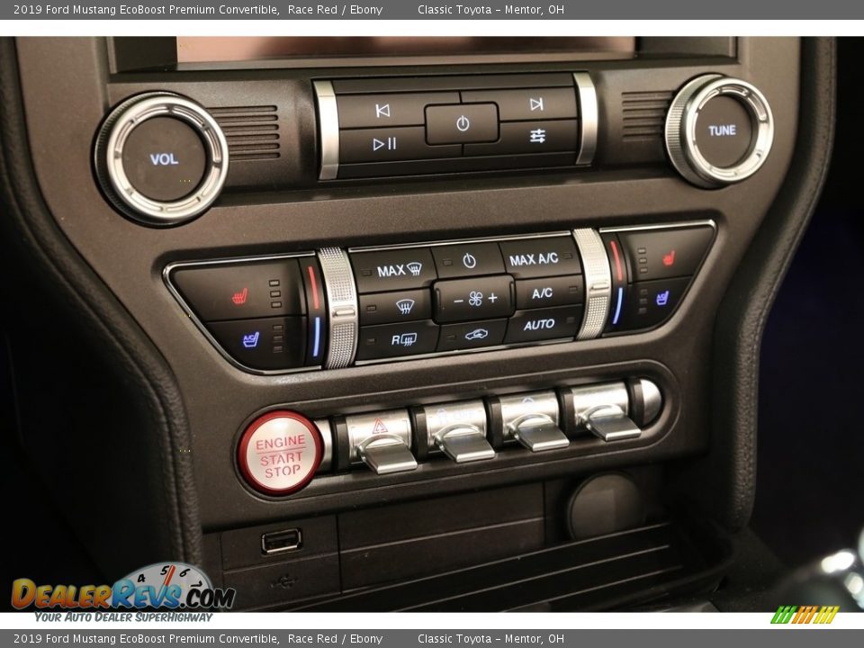 Controls of 2019 Ford Mustang EcoBoost Premium Convertible Photo #16