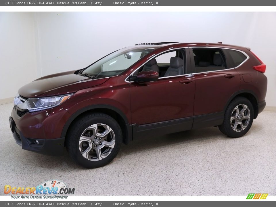 2017 Honda CR-V EX-L AWD Basque Red Pearl II / Gray Photo #3