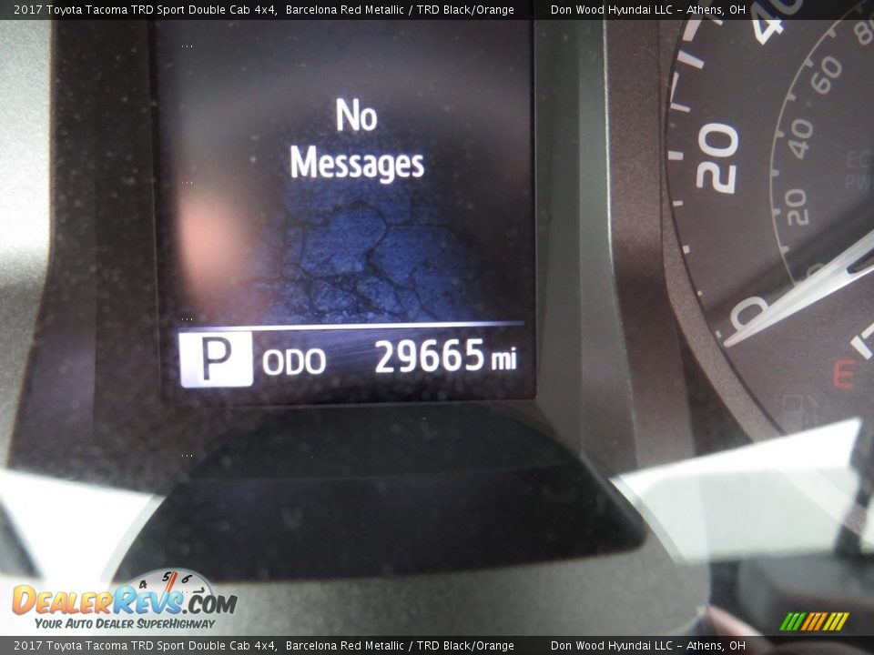 2017 Toyota Tacoma TRD Sport Double Cab 4x4 Barcelona Red Metallic / TRD Black/Orange Photo #31