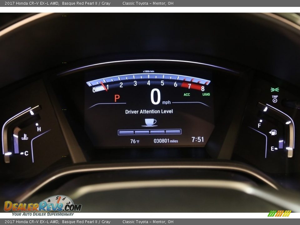 2017 Honda CR-V EX-L AWD Basque Red Pearl II / Gray Photo #8