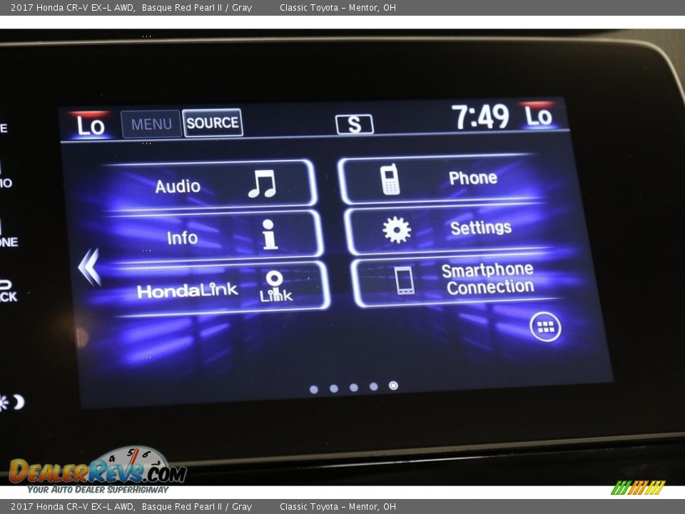 2017 Honda CR-V EX-L AWD Basque Red Pearl II / Gray Photo #10