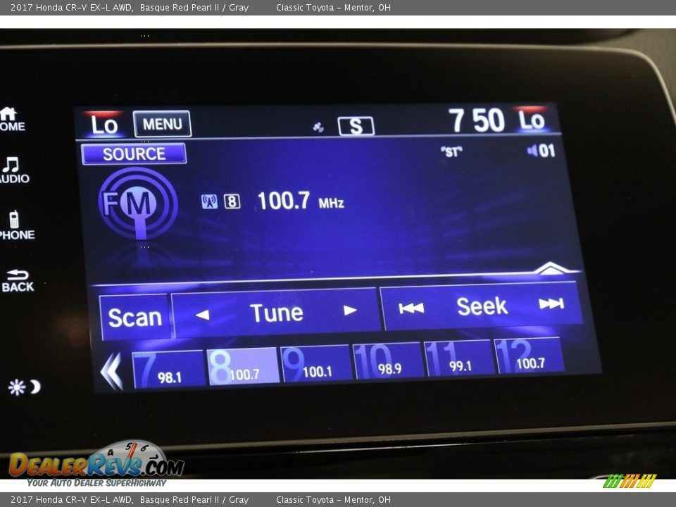 2017 Honda CR-V EX-L AWD Basque Red Pearl II / Gray Photo #11