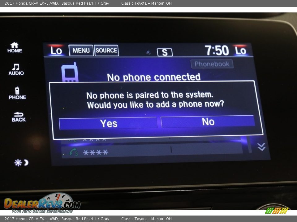 2017 Honda CR-V EX-L AWD Basque Red Pearl II / Gray Photo #12