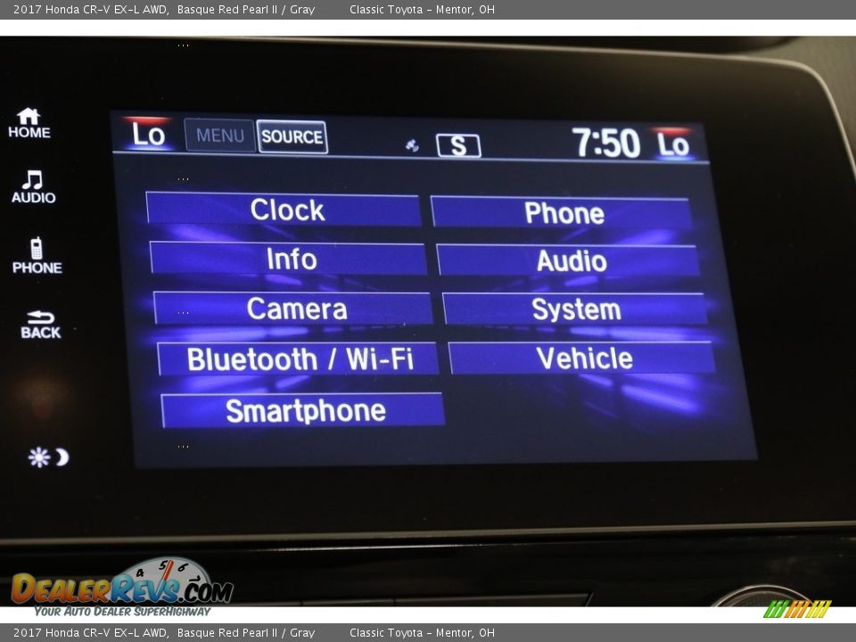 2017 Honda CR-V EX-L AWD Basque Red Pearl II / Gray Photo #13