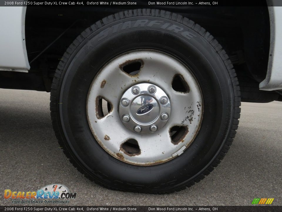 2008 Ford F250 Super Duty XL Crew Cab 4x4 Oxford White / Medium Stone Photo #18