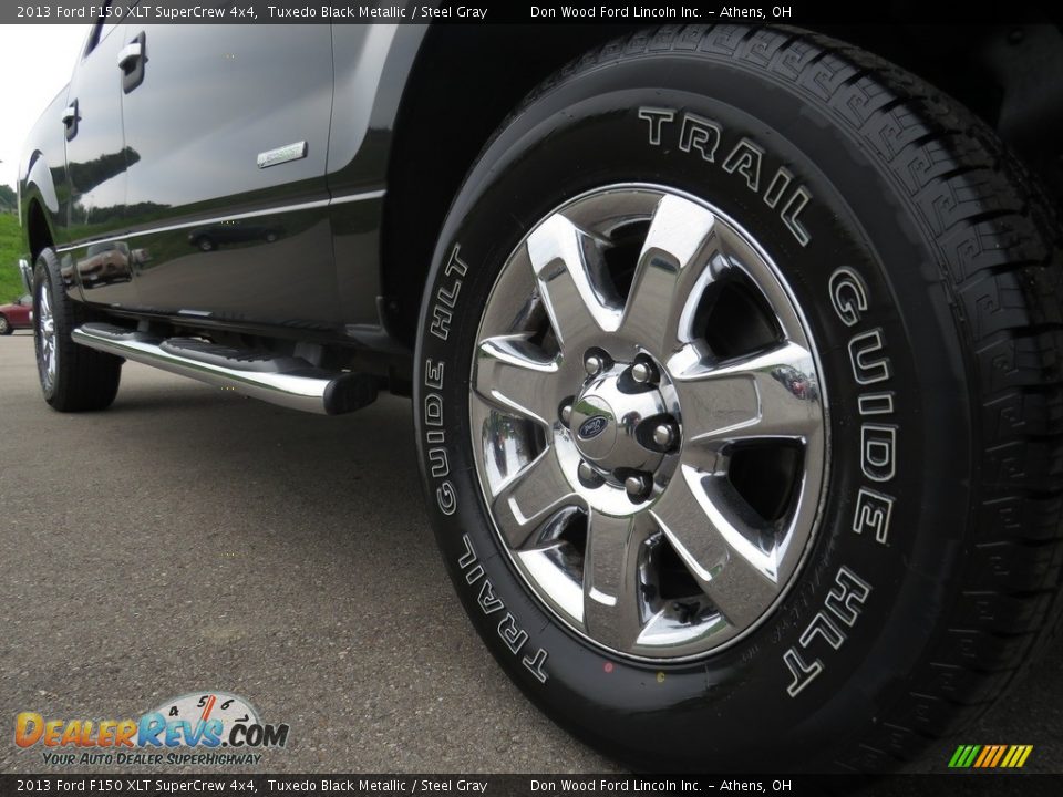 2013 Ford F150 XLT SuperCrew 4x4 Tuxedo Black Metallic / Steel Gray Photo #3