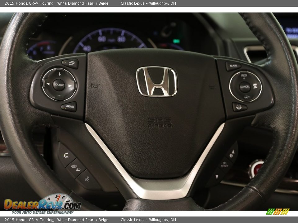 2015 Honda CR-V Touring White Diamond Pearl / Beige Photo #8