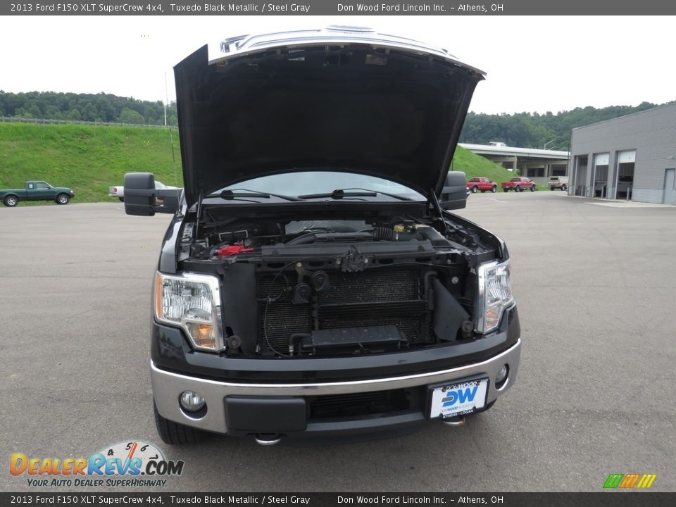 2013 Ford F150 XLT SuperCrew 4x4 Tuxedo Black Metallic / Steel Gray Photo #5