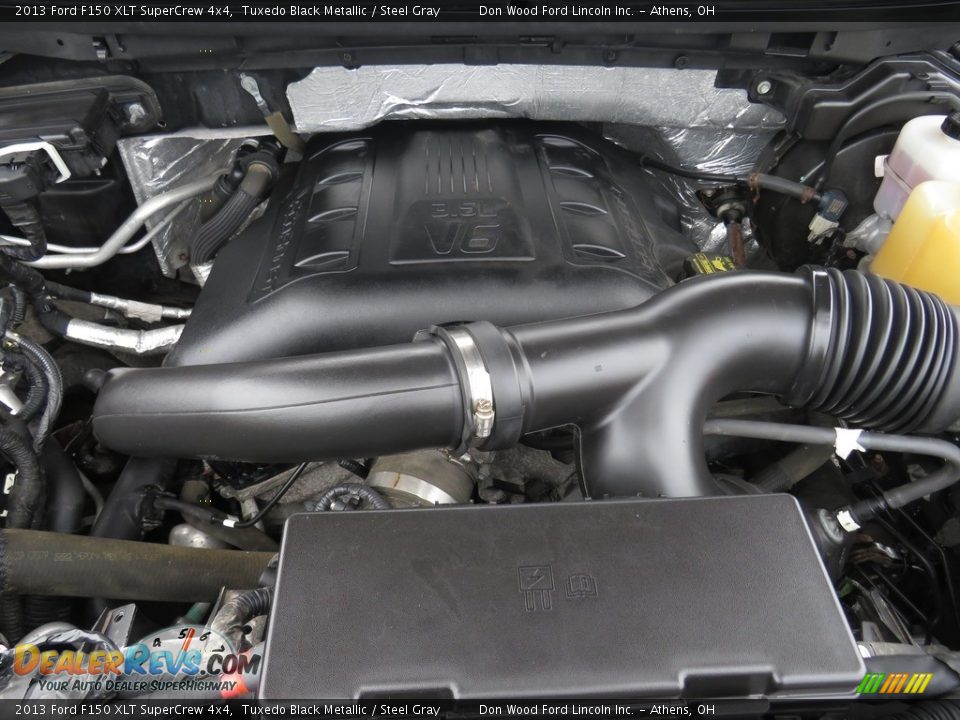 2013 Ford F150 XLT SuperCrew 4x4 Tuxedo Black Metallic / Steel Gray Photo #6