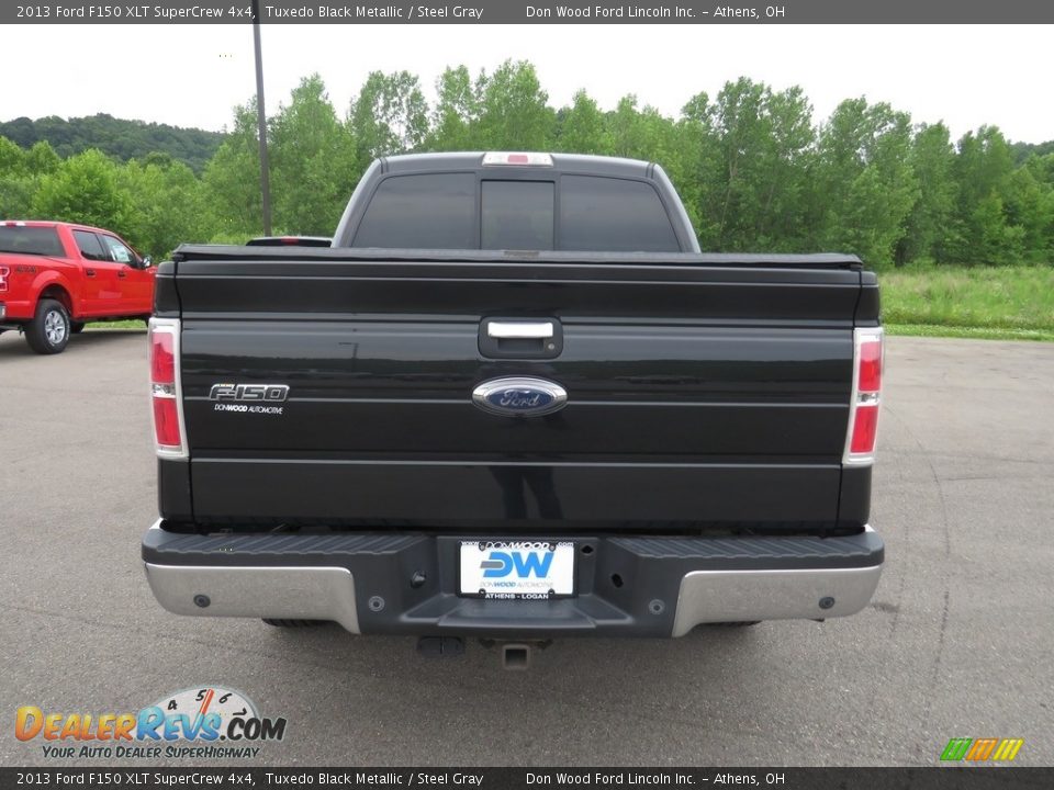 2013 Ford F150 XLT SuperCrew 4x4 Tuxedo Black Metallic / Steel Gray Photo #11