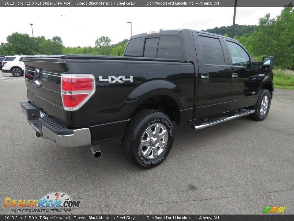 2013 Ford F150 XLT SuperCrew 4x4 Tuxedo Black Metallic / Steel Gray Photo #13