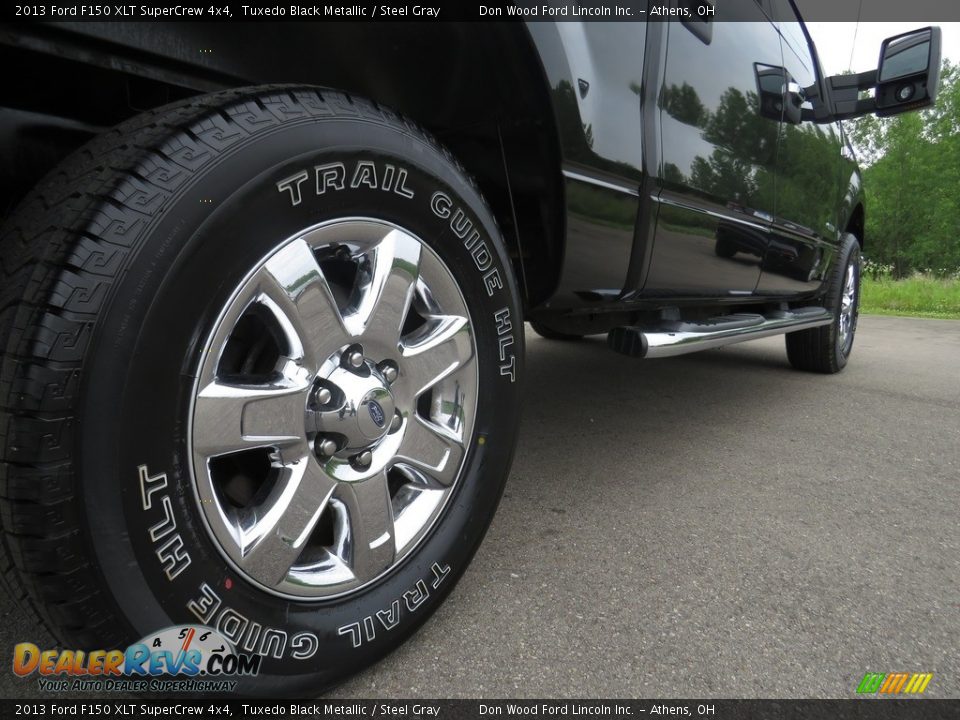2013 Ford F150 XLT SuperCrew 4x4 Tuxedo Black Metallic / Steel Gray Photo #14