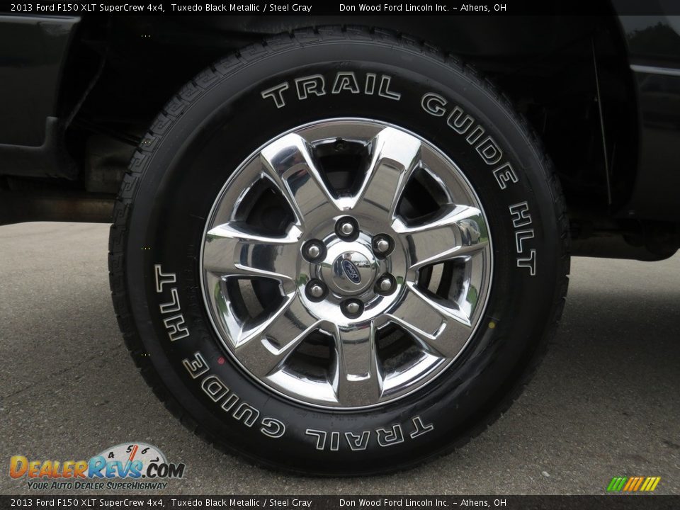 2013 Ford F150 XLT SuperCrew 4x4 Tuxedo Black Metallic / Steel Gray Photo #15