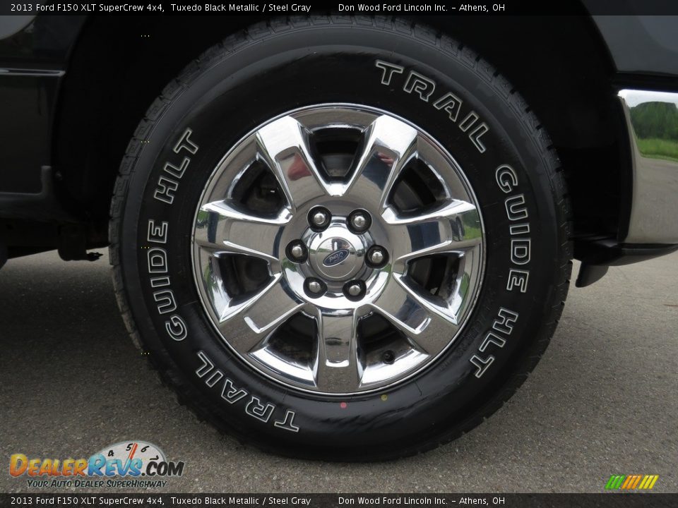 2013 Ford F150 XLT SuperCrew 4x4 Tuxedo Black Metallic / Steel Gray Photo #16