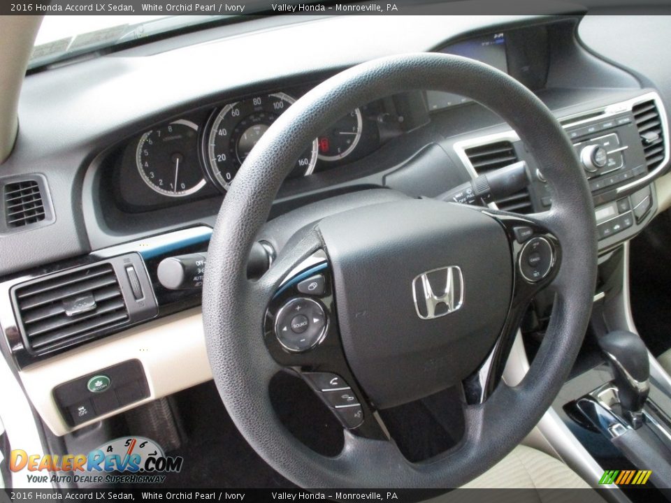 2016 Honda Accord LX Sedan White Orchid Pearl / Ivory Photo #12