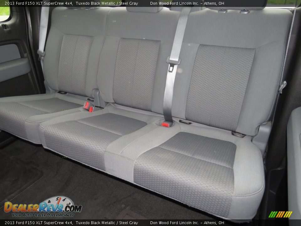 2013 Ford F150 XLT SuperCrew 4x4 Tuxedo Black Metallic / Steel Gray Photo #22