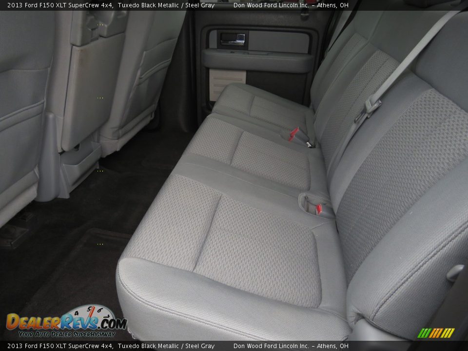 2013 Ford F150 XLT SuperCrew 4x4 Tuxedo Black Metallic / Steel Gray Photo #24