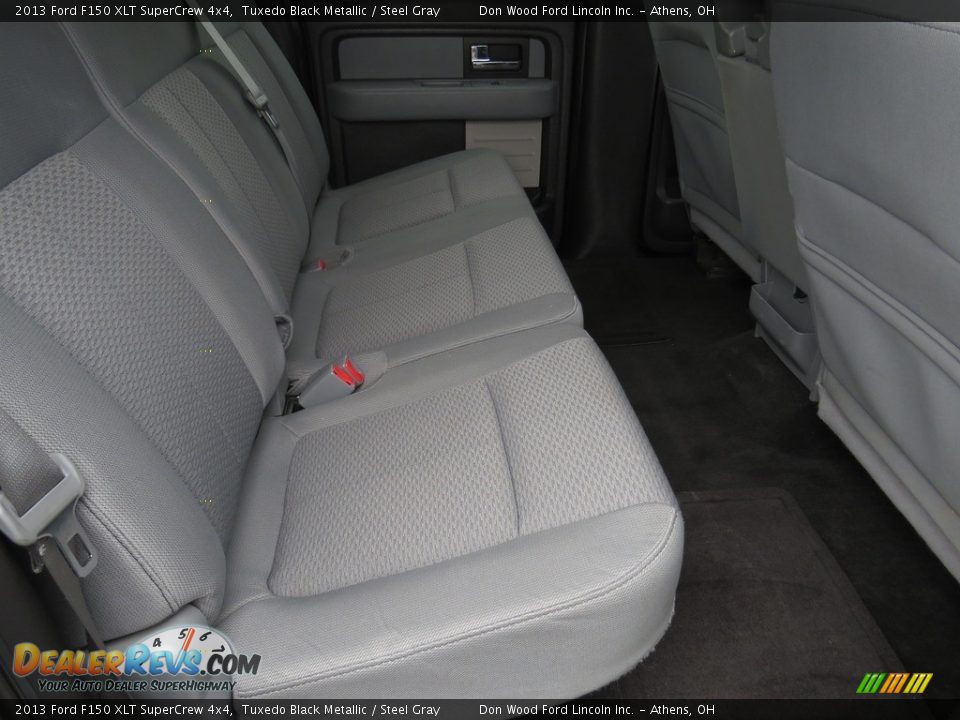 2013 Ford F150 XLT SuperCrew 4x4 Tuxedo Black Metallic / Steel Gray Photo #26