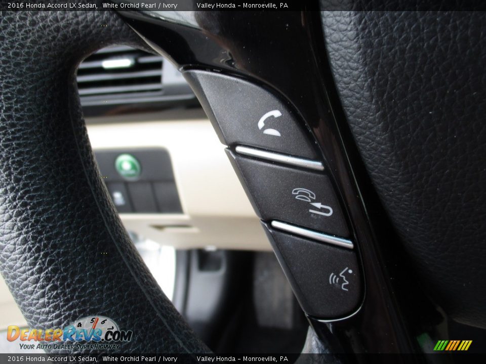 2016 Honda Accord LX Sedan White Orchid Pearl / Ivory Photo #18