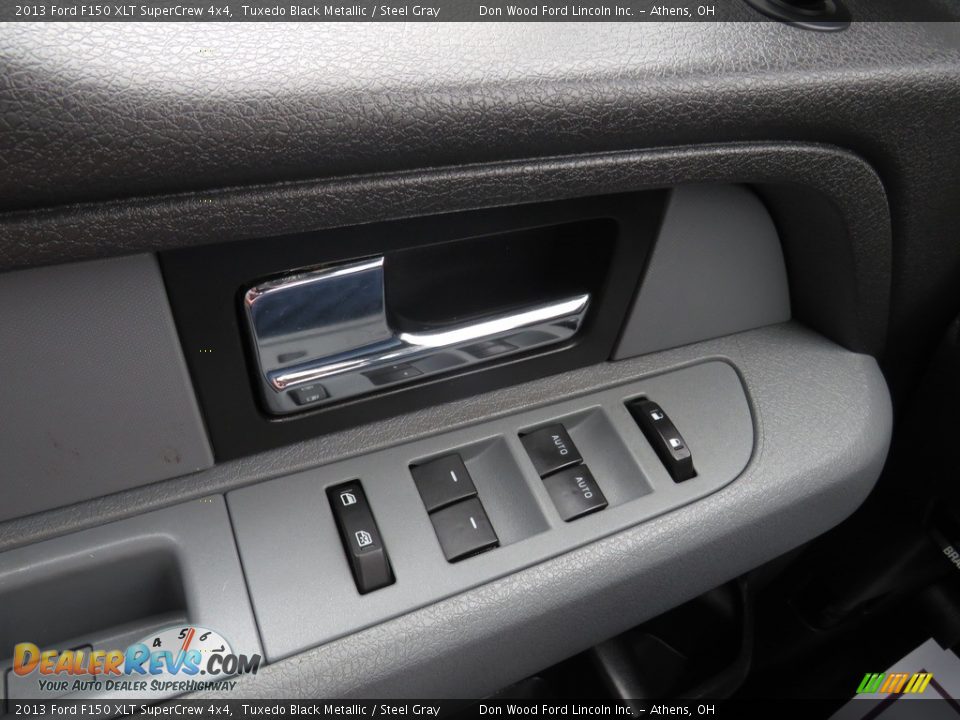 2013 Ford F150 XLT SuperCrew 4x4 Tuxedo Black Metallic / Steel Gray Photo #32