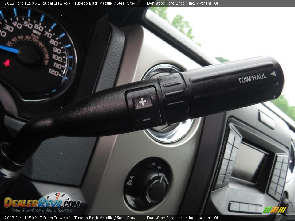 2013 Ford F150 XLT SuperCrew 4x4 Tuxedo Black Metallic / Steel Gray Photo #35