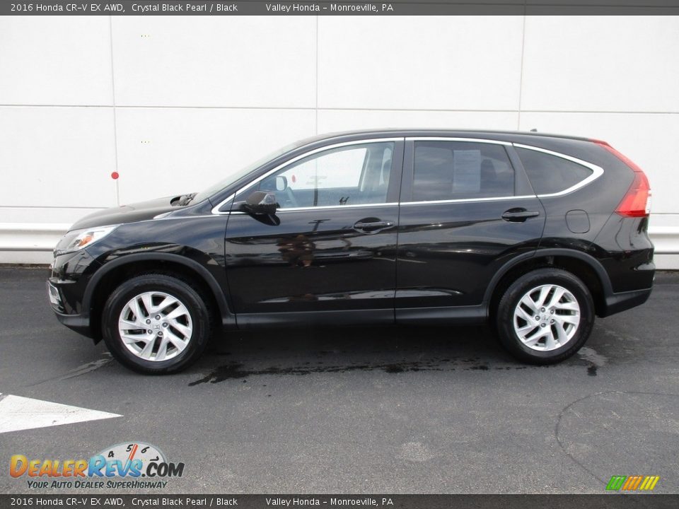 2016 Honda CR-V EX AWD Crystal Black Pearl / Black Photo #2