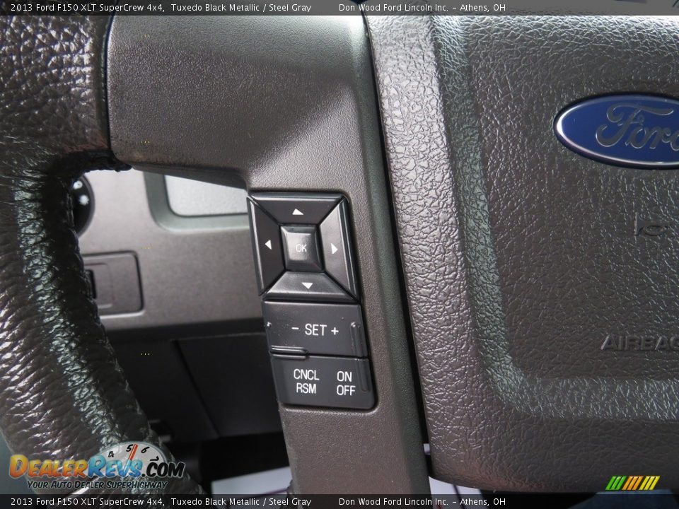 2013 Ford F150 XLT SuperCrew 4x4 Tuxedo Black Metallic / Steel Gray Photo #36