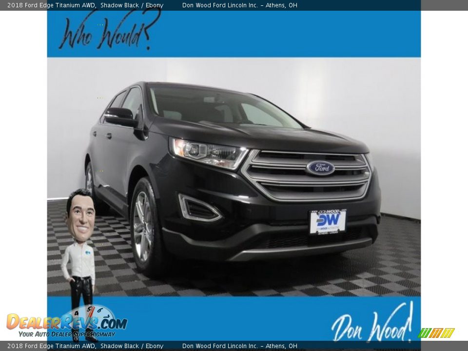 2018 Ford Edge Titanium AWD Shadow Black / Ebony Photo #1