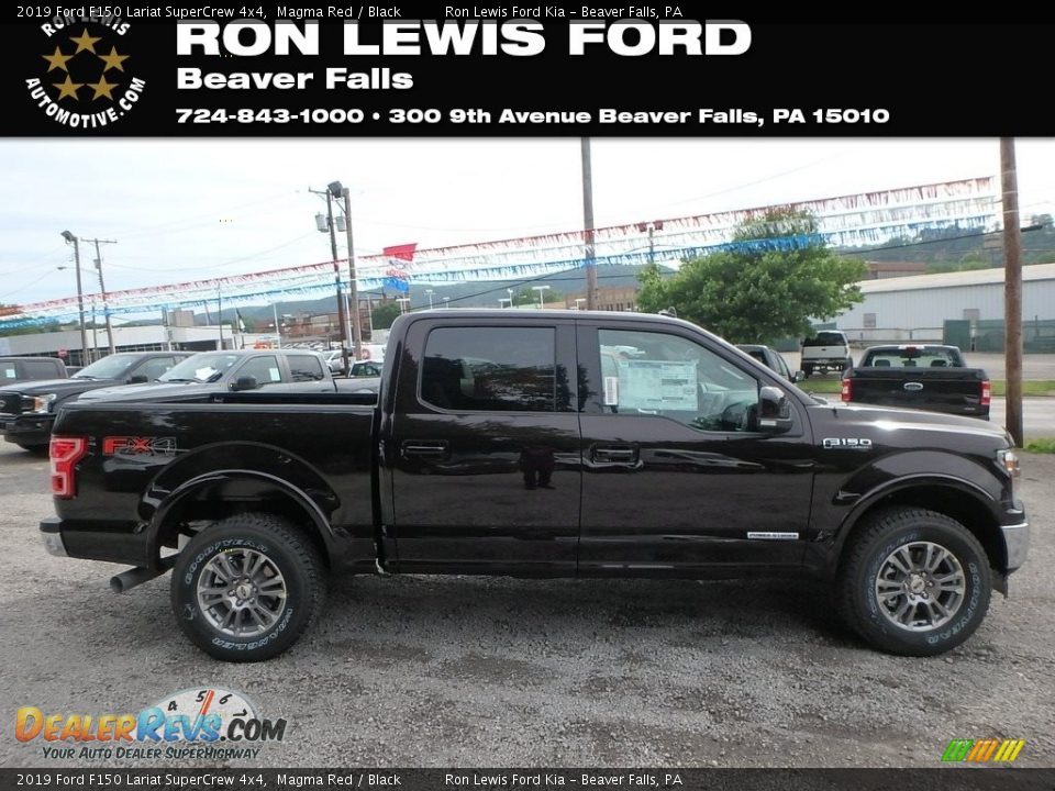 2019 Ford F150 Lariat SuperCrew 4x4 Magma Red / Black Photo #1