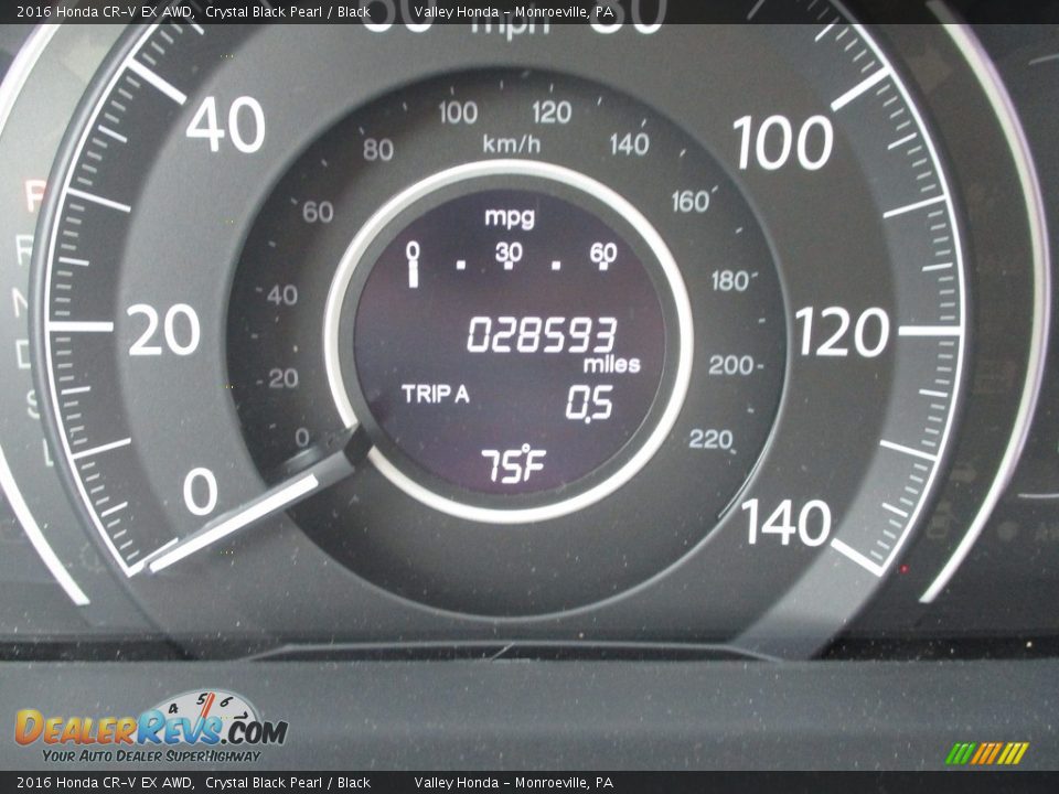 2016 Honda CR-V EX AWD Crystal Black Pearl / Black Photo #20